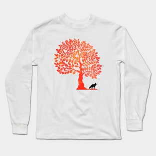 Fox Under a Tree Long Sleeve T-Shirt